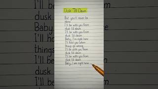 Dusk till dawn  lyrics [upl. by Hort871]