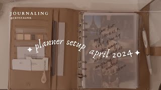 a5 planner setup April 2024 📅🖊️ [upl. by Felicia]