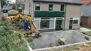 Kelderbouw naast bestaande woning [upl. by Akimehs]