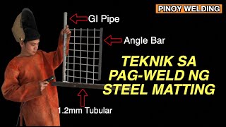 MGA TEKNIK SA PAGWELDING NG STEEL MATTING  PINOY WELDING [upl. by Emeric]