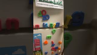 Refrigerator homeschooling  Calendar and Sentences homeschool montessori learnathome teach [upl. by Sapers]