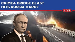 Crimea Bridge Explosion Live  Crimean Peninsula  Vladimir Putin  Russia Ukraine war Bridge Blast [upl. by Thorley136]