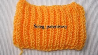 Ścieg patentowy Brioche Stitch brioszka [upl. by Galang384]