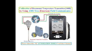 Calibration of Rosemount Temperature Transmitter248H by Using AMS TrexEmersonField Communicator [upl. by Attah755]