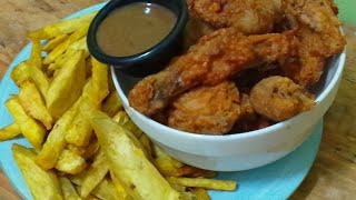 kamote fries with pride chicken  ulitin ang sarap friendscharmingtv4620 [upl. by Zerlina]