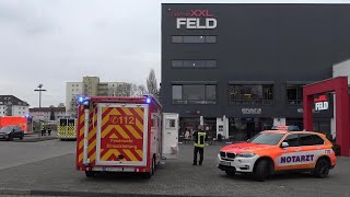 EBikeAkkubrand  7 Verletzte bei Fahrrad XXL Feld GmbH in Sankt AugustinMenden am 240223 [upl. by Ardnic]