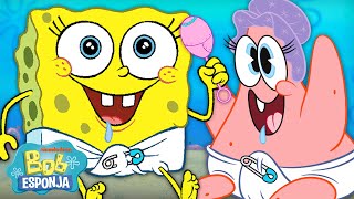 Bob Esponja  Todos os Bebês DE TODOS OS TEMPOS 🍼  Bob Esponja em Português [upl. by Nihhi]