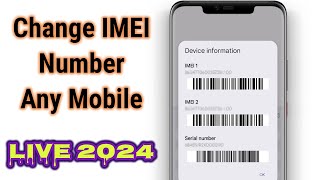 How To Change IMEI Number In Any Android mobile  2024 [upl. by Collum611]