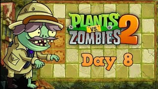 Plants vs Zombies 2  Lost City Day 8  Walkthrough [upl. by Ymeon]