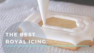 The Best Royal Icing Recipe no colour bleed soft bite amp puffy icing [upl. by Gelya]