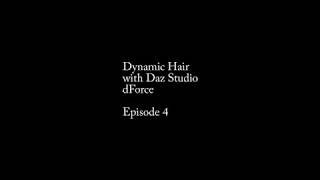 Daz Studio dForce Dynamic Hair Tutorial pt 4 [upl. by Laws]