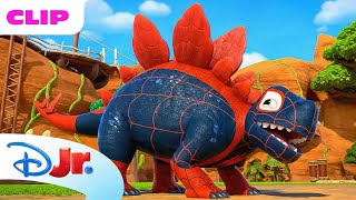 Go DinoWebs Go 🦖  Marvels Spidey and his Amazing Friends  disneyjr [upl. by Aitam]