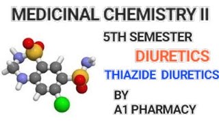 THIAZIDE DIURETICS  DIURETICS  MEDICINAL CHEMISTRY 2 5th semester [upl. by Almallah]