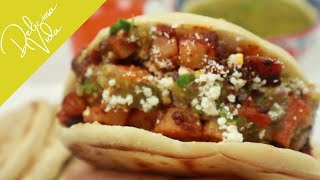 GORDITAS DE HARINA CON PAPAS Y CHORIZO  RECETA FÁCIL [upl. by Tteirrah]