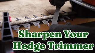 How To Sharpen Your Hedge Trimmer With a File [upl. by Cicily91]