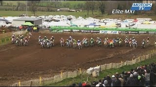 Championnat de France Elite Motocross  1e manche à Ernée résumé du MX1 et MX2 [upl. by Willman]