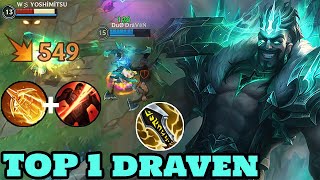 Wild Rift Draven  Top 1 Draven Gameplay Rank Challenger [upl. by Hawger]