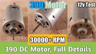 RS 390 DC 12v Motor 30000 RPM Motor [upl. by Germain]