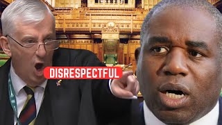 Speaker Hoyles BLAST David Lammy for disrespect as he refuses to apologize [upl. by Aurelio]