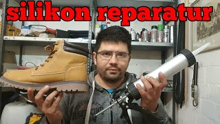 Schuhe 👟 mit silikon reparieren und Geld 💰 sparen Schuhe kleben [upl. by Pax]