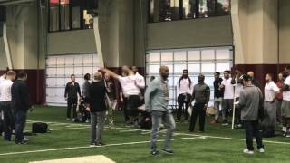 Gehrig Dieter broad jump at Alabama pro day [upl. by Oilegor]