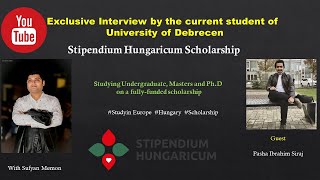 Stipendium Hungaricum Scholarship Exclusive Interview Sufyan Memon part 02 [upl. by Zebada]