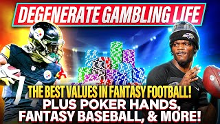 Underrated Players in Redraft Fantasy Football Plus Poker Hands Fantasy Baseball amp More [upl. by Sabec400]