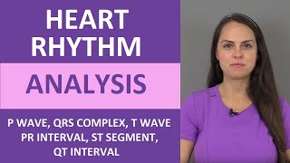 How to Analyze a Heart Rhythm P Wave QRS Complex T Wave PR Interval ST Segment [upl. by Pollard]