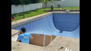 pool liner replacement [upl. by Akehsal]