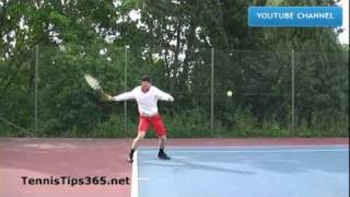 Forehand Tennis Lesson 2  The Swing Path of the Forehand  righthanded [upl. by Stelmach]