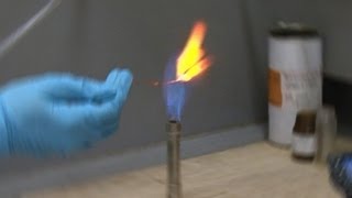 Calcium Chloride in Bunsen Flame reaction only [upl. by Nivla]