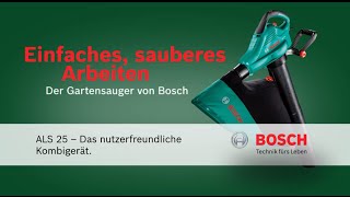 Bosch stellt vor Gartensauger ALS 25 [upl. by Alamat]