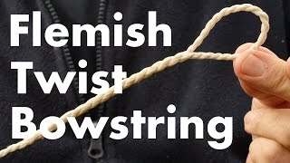 Best Bowstring for Beginners Flemish Twist Single Loop for a Longbow How to make a bowstring [upl. by Reis534]