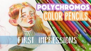 Realtime Colour Pencil Portrait Process FaberCastell POLYCHROMOS 1st Impressions [upl. by Leidba516]