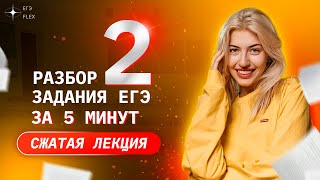 Сжатая лекция ЗАДАНИЕ 2 за 5 минут  Русский язык с Верой ЕГЭ Flex [upl. by Kalfas]