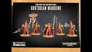 Custodian Wardens  Unboxing WH40K [upl. by Wandie537]