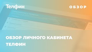 Обзор личного кабинета Телфин [upl. by Jayne693]