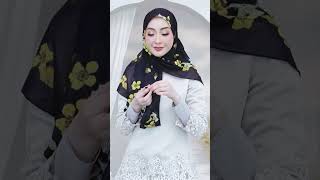 Model Hijab Segi Empat Motif Terbaru Cantik Kekinian hijabstyle [upl. by Reginnej]