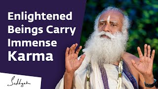 An Enlightened Being Has More Karma Than Others  SadhguruOnKarma [upl. by Norra609]