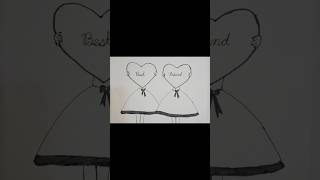 BFF Drawing  How to draw best friend forever girls  Best friends Drawing tutorial for beginners [upl. by Matland]