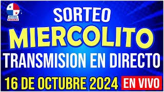 🔰🔰 EN VIVO LOTERIA SORTEO MIERCOLITO 16 de OCTUBRE de 2024  Loteria Nacional de Panamá [upl. by Pandolfi]