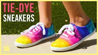 DIY  TieDye Sneakers Made w Sharpies [upl. by Ahsaten]