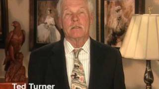 Ted Turner Officially Responds to Ashton Kutchers Twitter Challenge [upl. by Kcoj786]