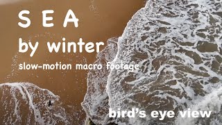 Sea slow motion birds eye view footage  4K  Macro filming  Spain Mediterranean sea [upl. by Shiller]