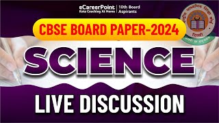 Science Paper Discussion 2024  CBSE 10 Board Exams CareerPointFoundation ​ [upl. by Ornie]