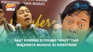 Saat Komeng Diteriaki quotUhuyquot Tiap Wajahnya Muncul di Videotron saat Pelantikan Anggota DPR DPD MPR [upl. by Brunhilda]