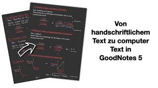 Wie ihr handschriftliche Notizen in Text umwandeln könnt  GoodNotes 5 Tutorial shorts [upl. by Labanna]