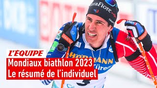 Mondiaux biathlon 2023  Désillusion pour Fillon Maillet Boe seul au monde sur lindividuel [upl. by Marena828]