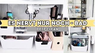 PUTZEN AUSMISTEN und ORGANISIEREN 💣 DEEP CLEAN im Badschrank [upl. by Annaya172]