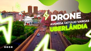 Drone na avenida Getúlio Vargas em Uberlândia [upl. by Nerrat]